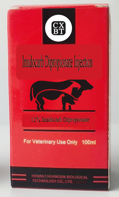 Inyección transparente 100ml del dipropionato de Imidocarb de las drogas inyectables veterinarias para analgésico y antiinflamatorio