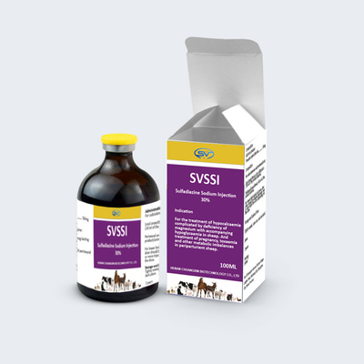 Medicamentos inyectables veterinarios 30% Sulfadiazina y sodio Medicamentos inyectables para infecciones bacterianas sensibles