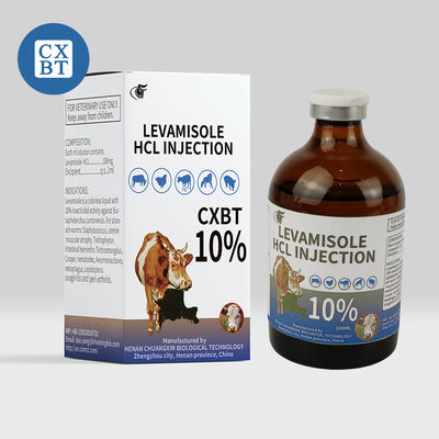 La veterinaría droga la inyección antihelmíntica del ácido clorhídrico el 10% de Levamisole de las drogas de la veterinaría de Imidazothiazole