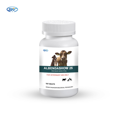 sintético veterinario de la tableta del bolo de 25mg Albendazole antihelmíntico