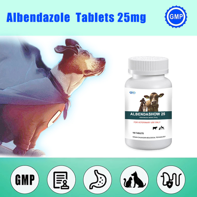 sintético veterinario de la tableta del bolo de 25mg Albendazole antihelmíntico