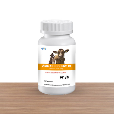 La amoxicilina veterinaria de la veterinaría de la tableta del bolo hace tabletas 10mg antivirus para el perro