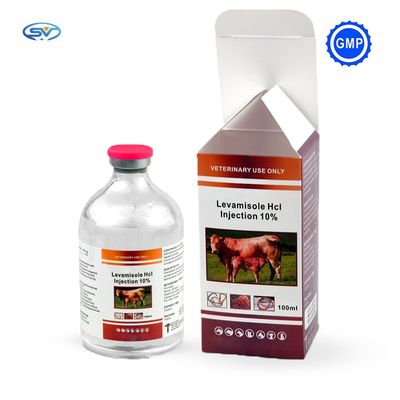 La inyección inyectable veterinaria el 10% del ácido clorhídrico de Levamisole de las drogas para el ganado pare los caballos de las cabras de las ovejas del camello