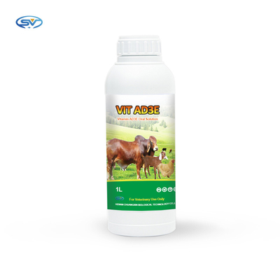 Solución oral oral de la vitamina AD3E de la medicina de la solución para los caballos, ganado, ovejas, cabras, cerdos, perros, gatos, rabino