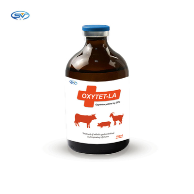 Clorhidrato de oxitetraciclina inyectable veterinario de los antibióticos de la tetraciclina de las drogas 200mg inyectable