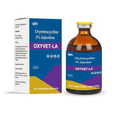 Drogas inyectables veterinarias Oxitetraciclina 5% Inyección de parásitos Drogas para cerdos de ganado
