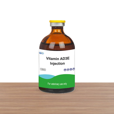inyección inyectable veterinaria de la vitamina Ad3e del GMP de las drogas 100ml para las ovejas del ganado