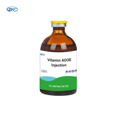 inyección inyectable veterinaria de la vitamina Ad3e del GMP de las drogas 100ml para las ovejas del ganado