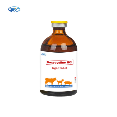 Tipo animal inyección de la inyección antibiótico inyectable veterinaria de las drogas del 10% del clorhidrato del Doxycycline