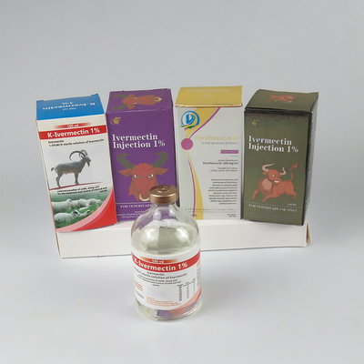 Inyección inyectable veterinaria de Ivermectin el 1% de las drogas para las enfermedades parásitas 50ml 100ml del ganado y de los cerdos
