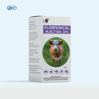 Antibióticos inyectables veterinarios de las drogas 50ml 100ml de la inyección de Florfenicol el 30% para los animales