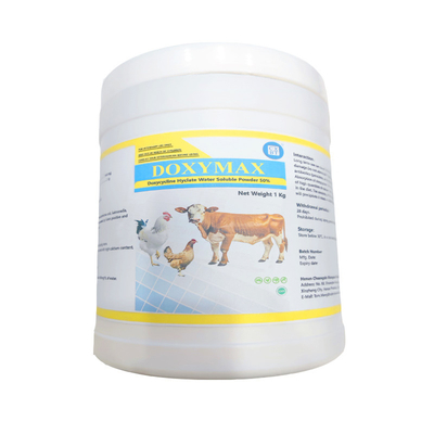 Medicina veterinaria Antibióticos solubles en agua Doxiciclina en polvo soluble al 50% para uso farmacéutico