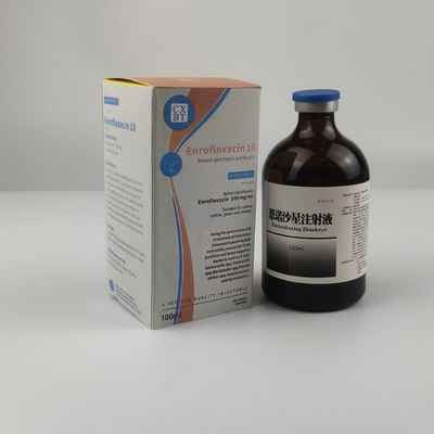 Drogas inyectables veterinarias Quinolones 100ml de CHBT Enrofloxacin el 10%