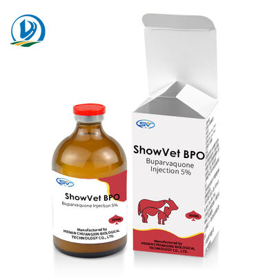 Drogas inyectables veterinarias de la inyección el 5% de Buparvaquone para los gatos de los perros de las cabras de las ovejas de los becerros del ganado