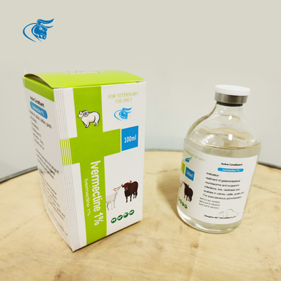 Inyección inyectable veterinaria 100ml de Ivermectin el 1% de las materias primas de las drogas para las drogas antiparásitos