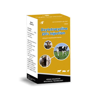 Inyección inyectable veterinaria del ácido clorhídrico el 20% de la oxitetraciclina de las drogas para las medicinas animales de los perros de las cabras de las ovejas del ganado